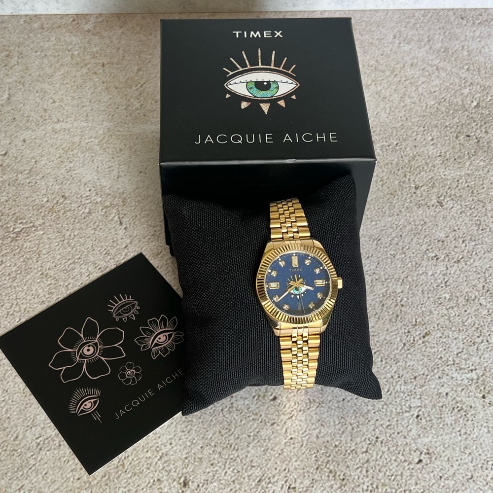 Timex Jacque Aiche blue aventurine sold out. New in Box.